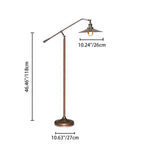 Premium Industrial Bronze 1-Light Floor Lamp with Adjustable Boom Arm