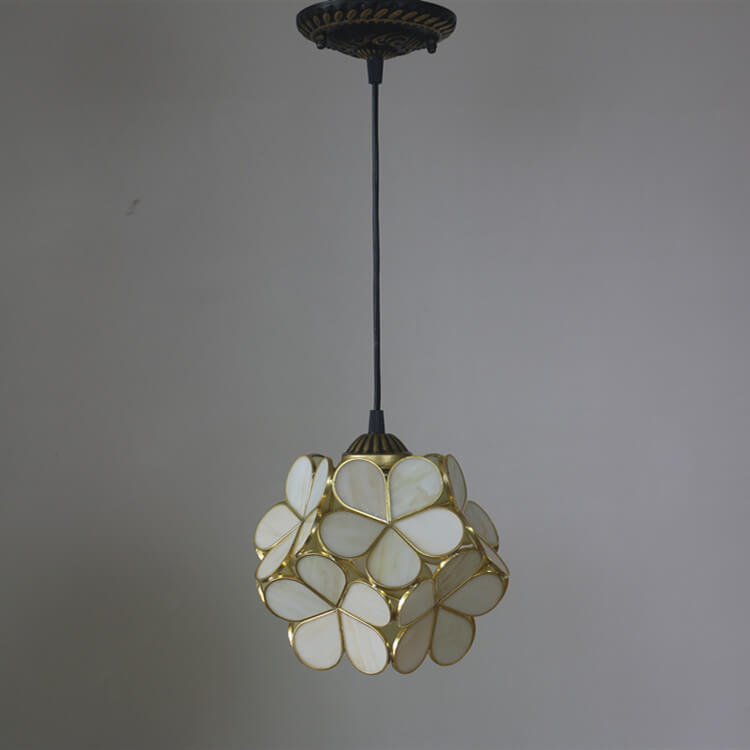 Premium Vintage Stained Glass Petal Pendant Light