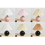 Minimalist Ceramic Pleated Table Lamp