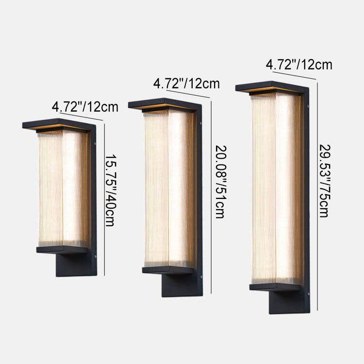Premium Waterproof Rectangular LED Outdoor Wall Sconce