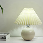 Minimalist Ceramic Pleated Table Lamp