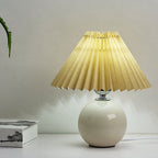 Minimalist Ceramic Pleated Table Lamp