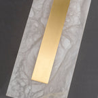 Premium Brass and Marble Oval LED Wall Sconce