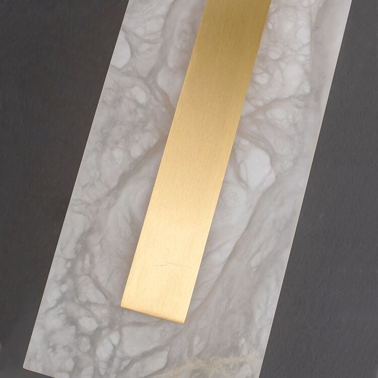 Premium Brass and Marble Oval LED Wall Sconce
