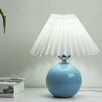 Minimalist Ceramic Pleated Table Lamp