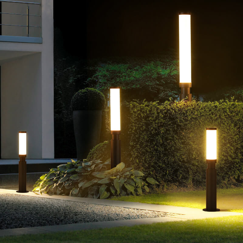 Contemporary Acrylic LED Outdoor Lawn Lamp - Waterproof Lipstick Design