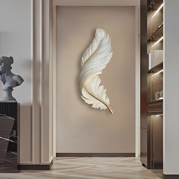 Modern LED Feather Wall Lamp - Art Deco Design