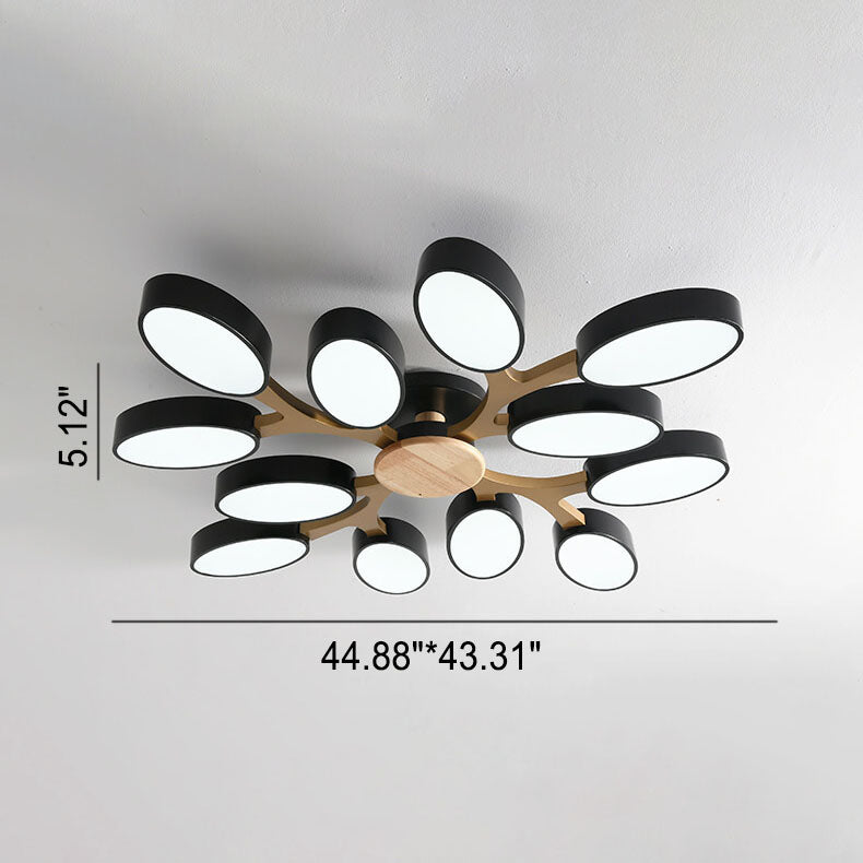 Nordic Wooden Branch LED Flush Mount Ceiling Light