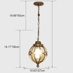 European-Style Waterproof Aluminum and Glass 1-Light