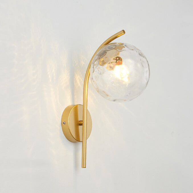 Modern Arc Glass Globe Wall Sconce