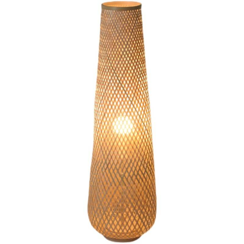 Premium Bamboo Weaving LED Floor Lamp - 1-Light Design