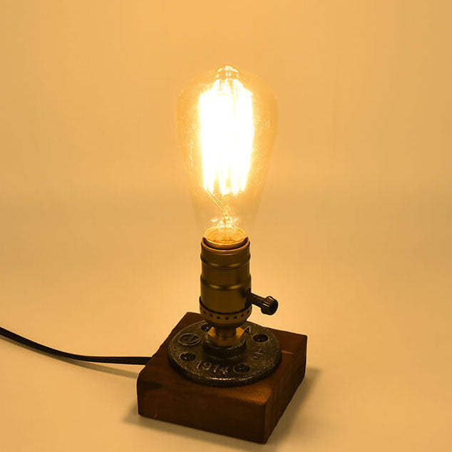Premium Vintage Industrial Iron Table Lamp - 1-Light Design