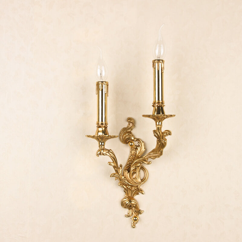 Vintage French Brass Wall Sconce
