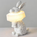 Contemporary Resin Rabbit LED Table Lamp