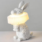 Contemporary Resin Rabbit LED Table Lamp