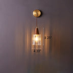 Japanese Walnut & Copper 1-Light Wall Sconce