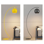 Premium Nordic Minimalist Curved Dome Floor Lamp - 1 Light