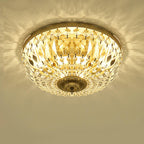 Vintage Crystal Flush Mount Ceiling Light - 4/6 Lights
