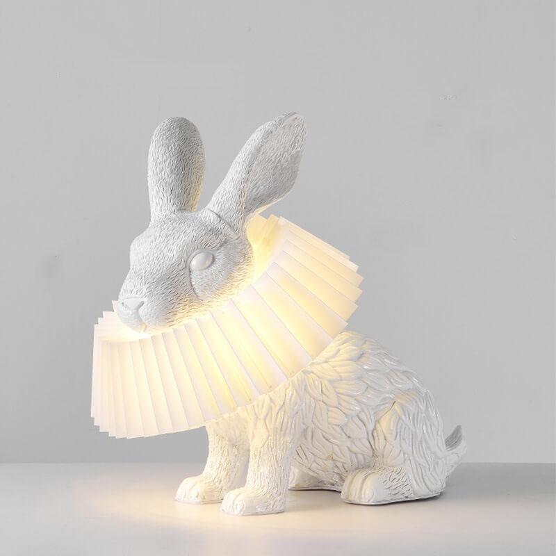 Contemporary Resin Rabbit LED Table Lamp