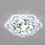 Elegant Crystal Flower LED Flush Mount Ceiling Light