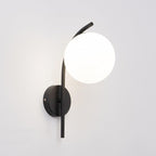 Modern Arc Glass Globe Wall Sconce