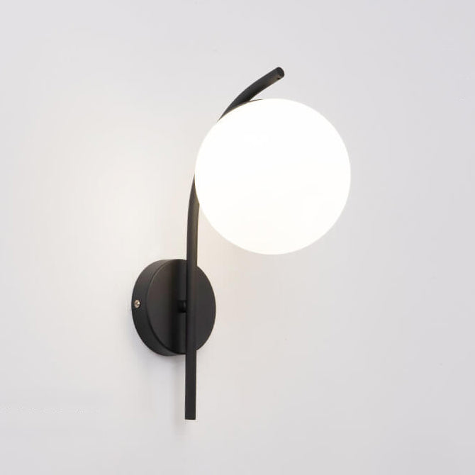 Modern Arc Glass Globe Wall Sconce