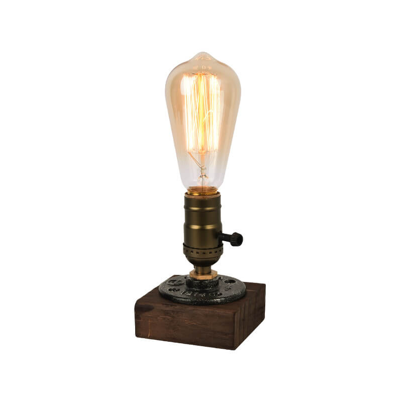 Premium Vintage Industrial Iron Table Lamp - 1-Light Design