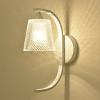 Glass Shade Resin Bird Wall Sconce