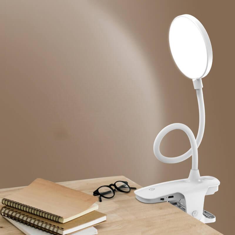 Rechargeable LED Clip Desk Lamp - Eye-Caring Night Light