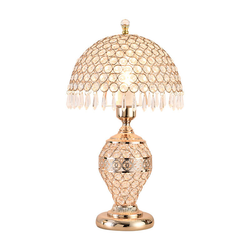 Elegant Crystal Dome Table Lamp - 1-Light Design