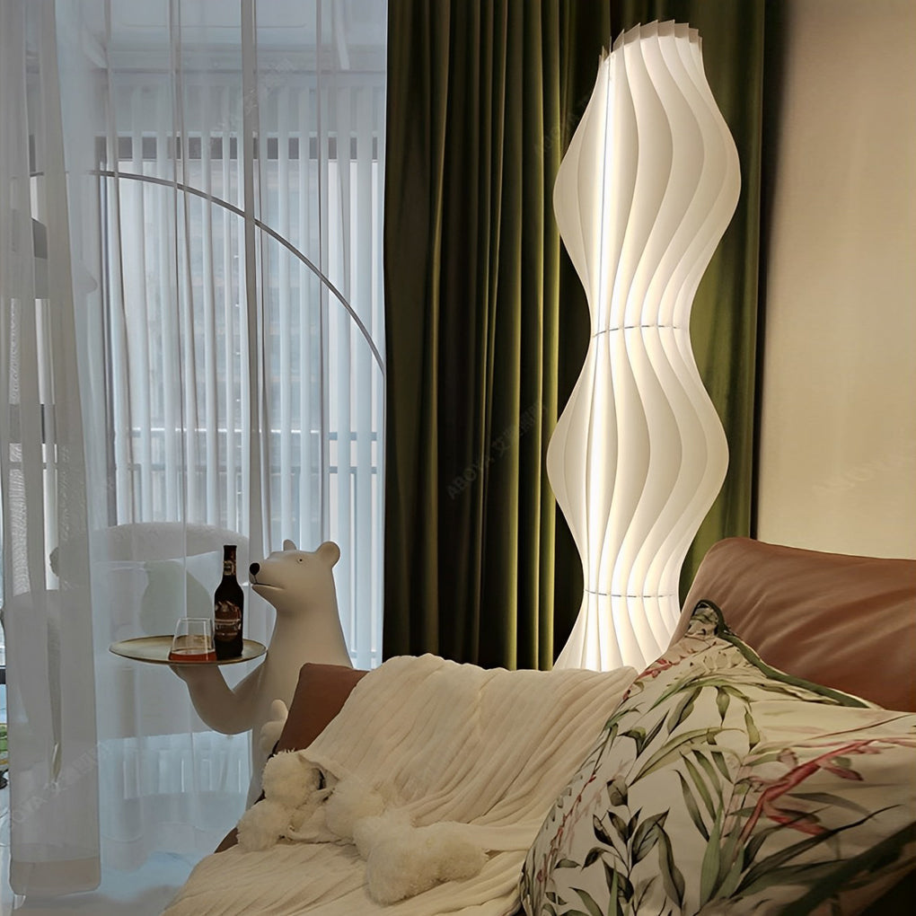 Coastal-Inspired LED Wavy Floor Lamp