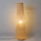 Premium Bamboo Weaving LED Floor Lamp - 1-Light Design