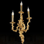 Vintage French Brass Wall Sconce