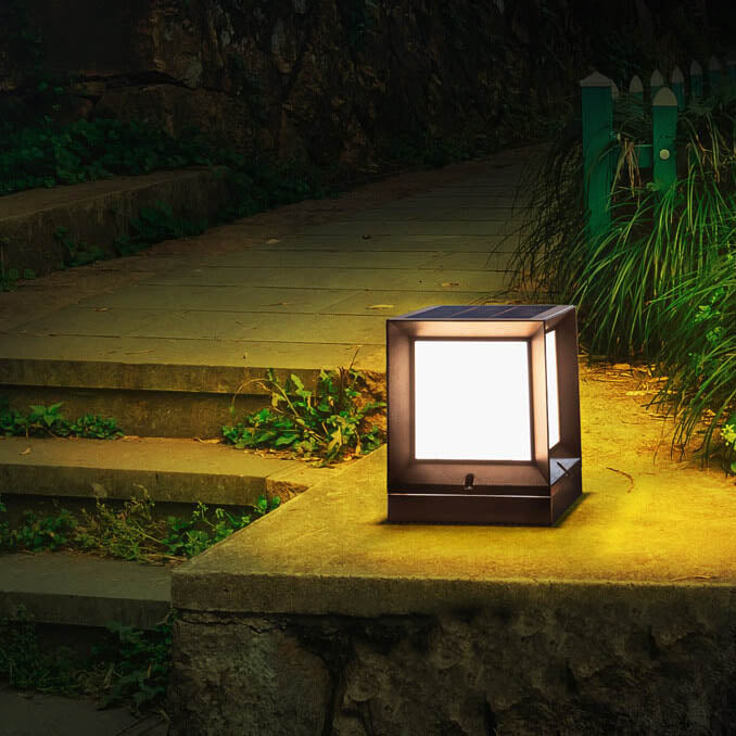 Premium Waterproof Square LED Solar Lawn Fence Light
