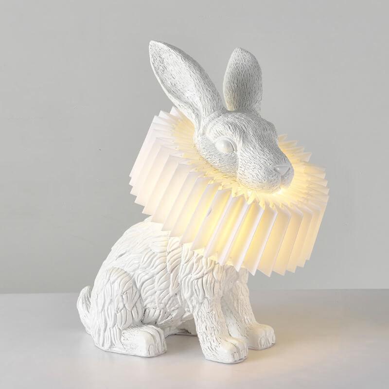 Contemporary Resin Rabbit LED Table Lamp