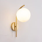 Modern Arc Glass Globe Wall Sconce