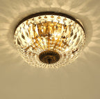 Vintage Crystal Flush Mount Ceiling Light - 4/6 Lights