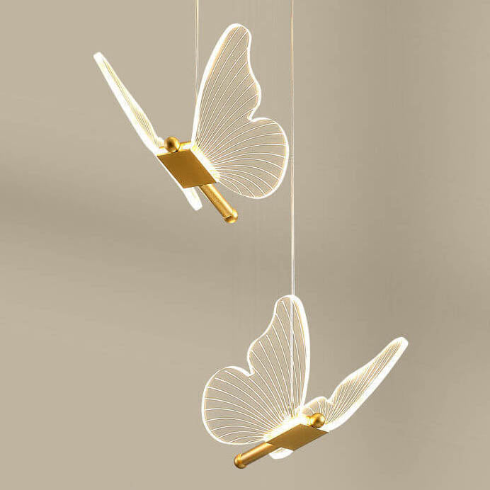Elegant Acrylic Butterfly LED Pendant Light
