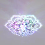 Elegant Crystal Flower LED Flush Mount Ceiling Light