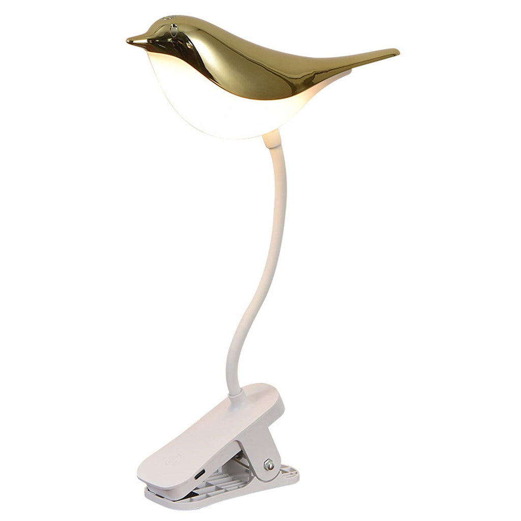 Nordic Bird Clip LED Night Light - USB Rechargeable Table Lamp