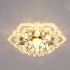 Elegant Crystal Flower LED Flush Mount Ceiling Light