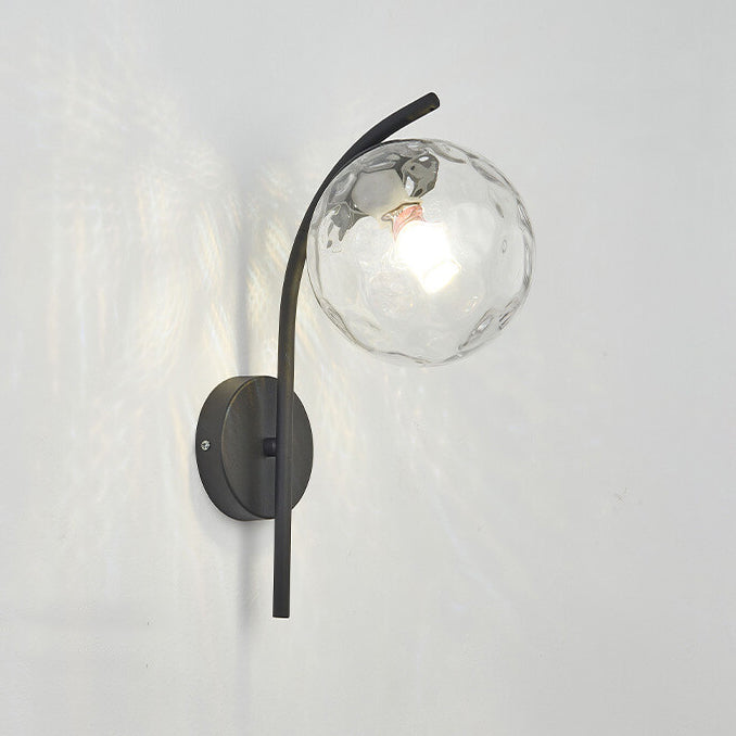 Modern Arc Glass Globe Wall Sconce