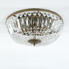 Vintage Crystal Flush Mount Ceiling Light - 4/6 Lights