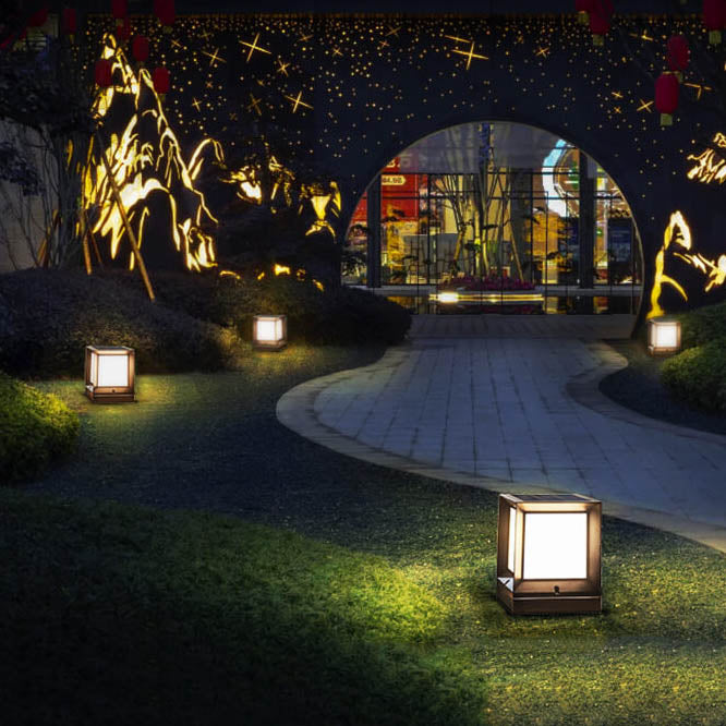 Premium Waterproof Square LED Solar Lawn Fence Light