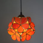 Premium Vintage Stained Glass Petal Pendant Light