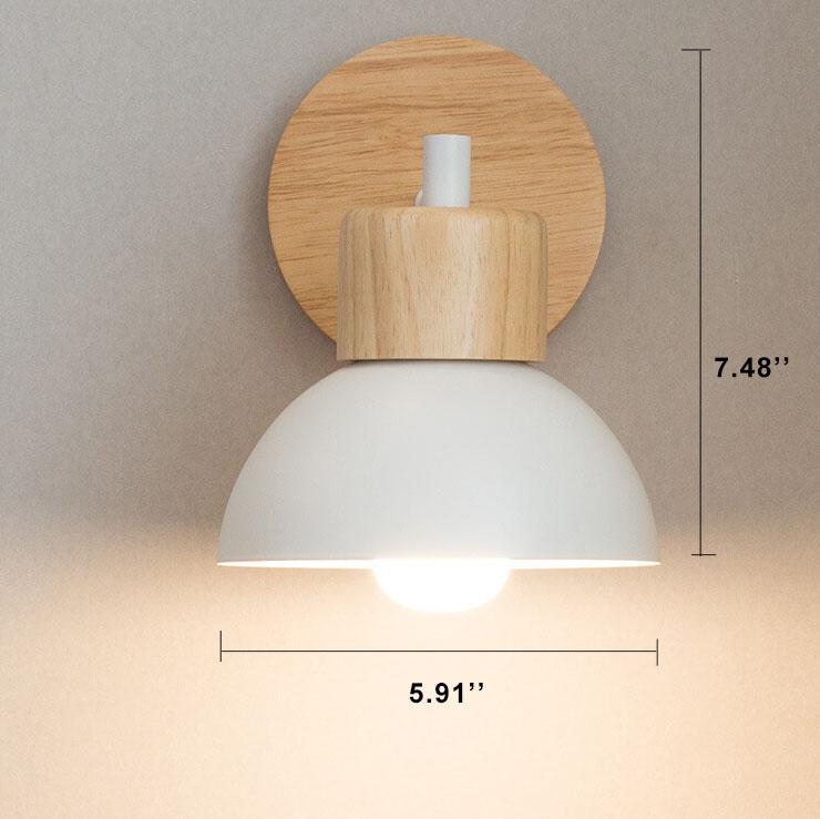 Modern Nordic Wood & Metal Wall Sconce