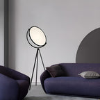Premium Black Metal LED Tripod Floor Lamp with Rotating Design