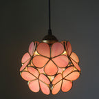 Premium Vintage Stained Glass Petal Pendant Light