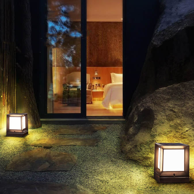 Premium Waterproof Square LED Solar Lawn Fence Light