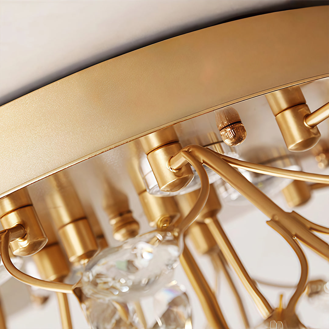 Modern Vintage Crystal LED Branch Chandelier
